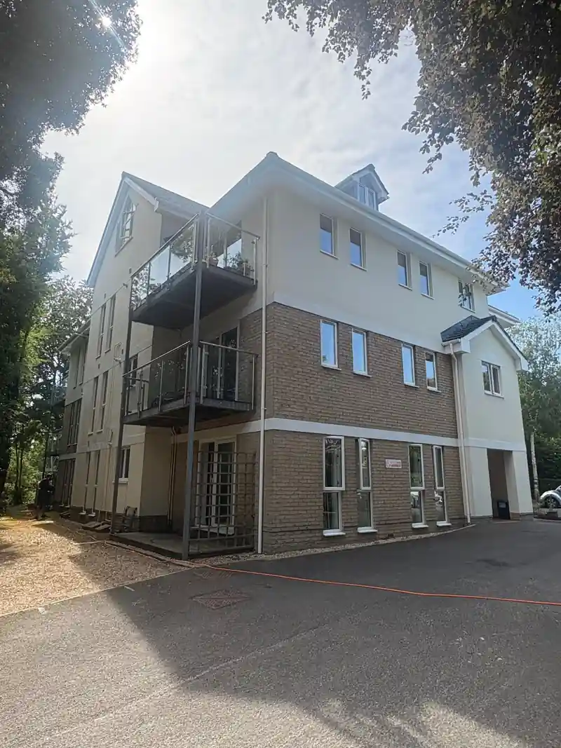 A block of flats after an exterior clean