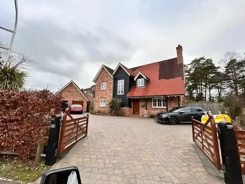 A detached house with a block paved drive we cleaned