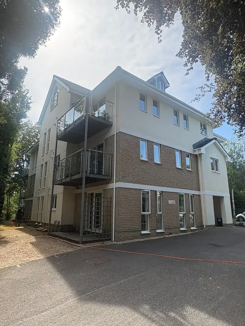 A block of flats after an exterior clean